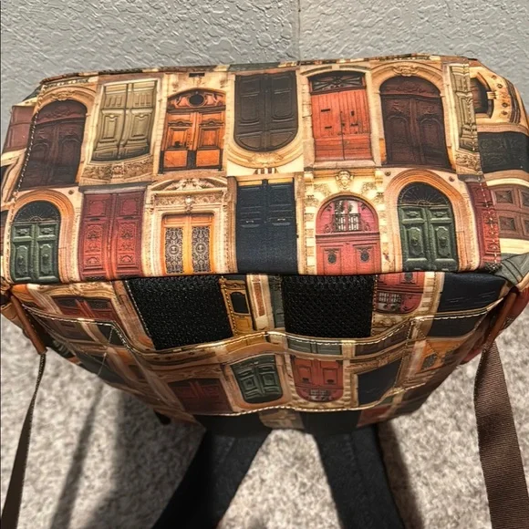 Patricia Nash Brown Architectural Print Backpack - Picture 5 of 7